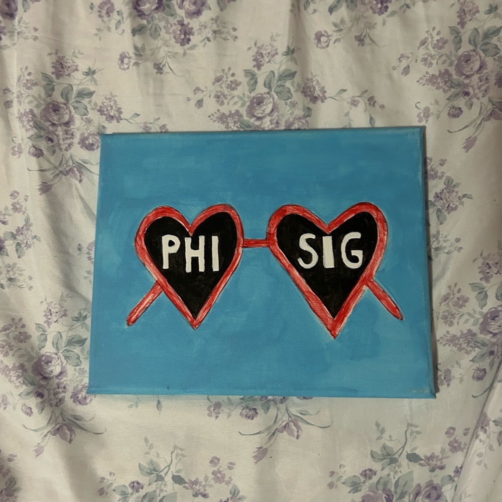 Phi Sigma Sigma Sorority Sunglasses Phi Sig Canvas Painting